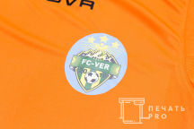 Оранжевые спортивные футболки с логотипом «FC-VER»