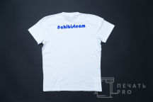 Белые футболки с надписью «CHIBISTEAM»