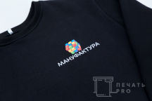 Черных свитшоты с логотипом «МАНУФАКТУРА»